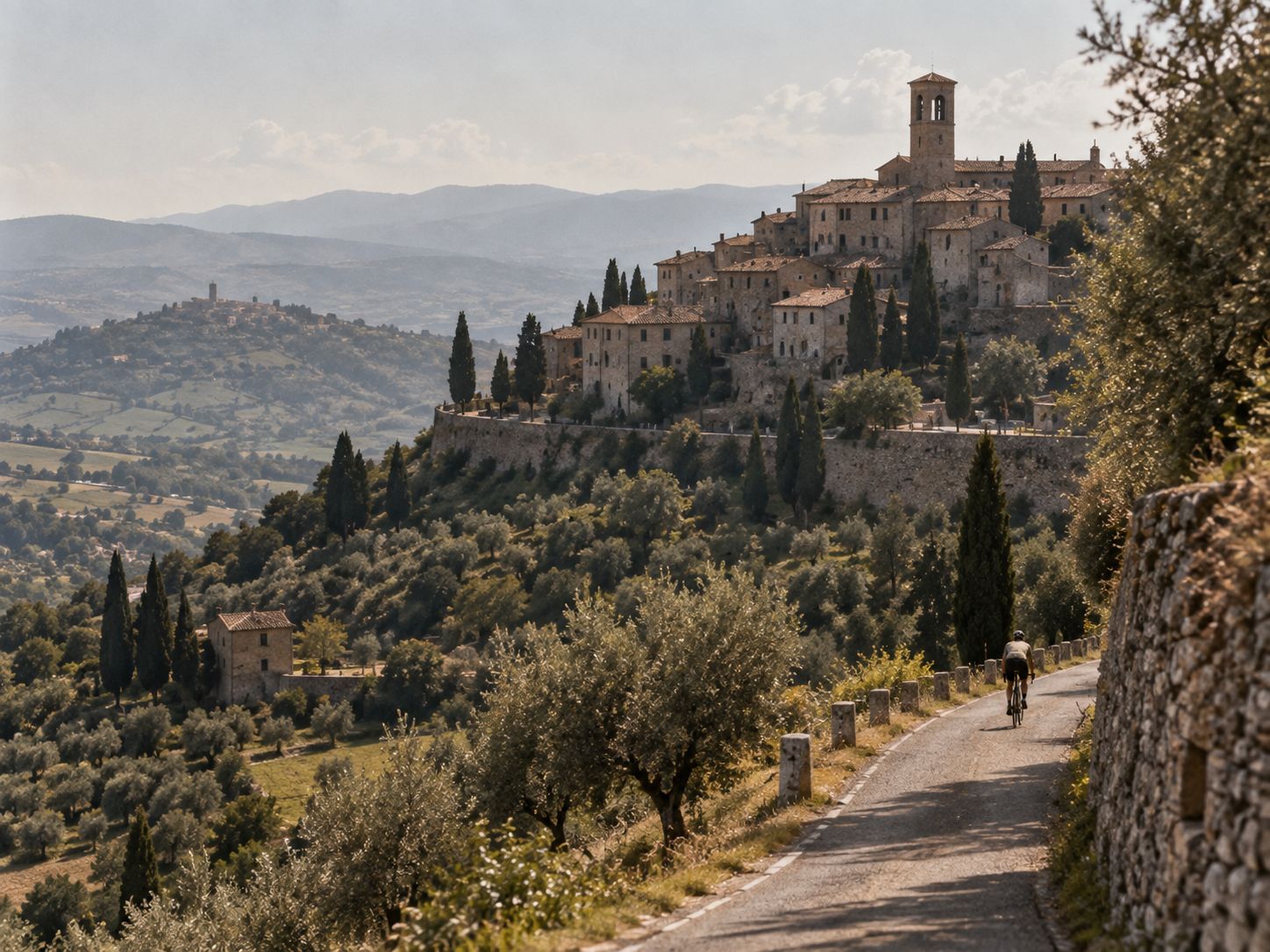 Umbrian hilltown ascent