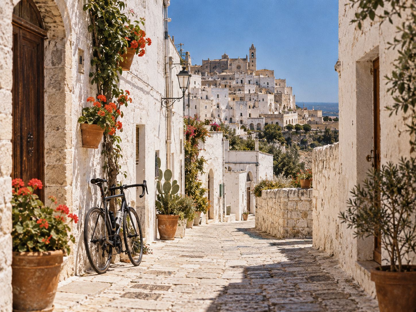 Whitewashed lane in Ostuni