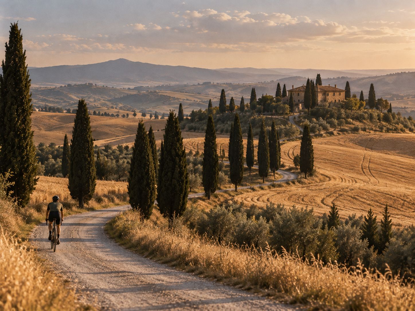 Cypress road above Val d’Orcia